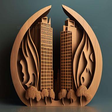 3D model twin towers (STL)